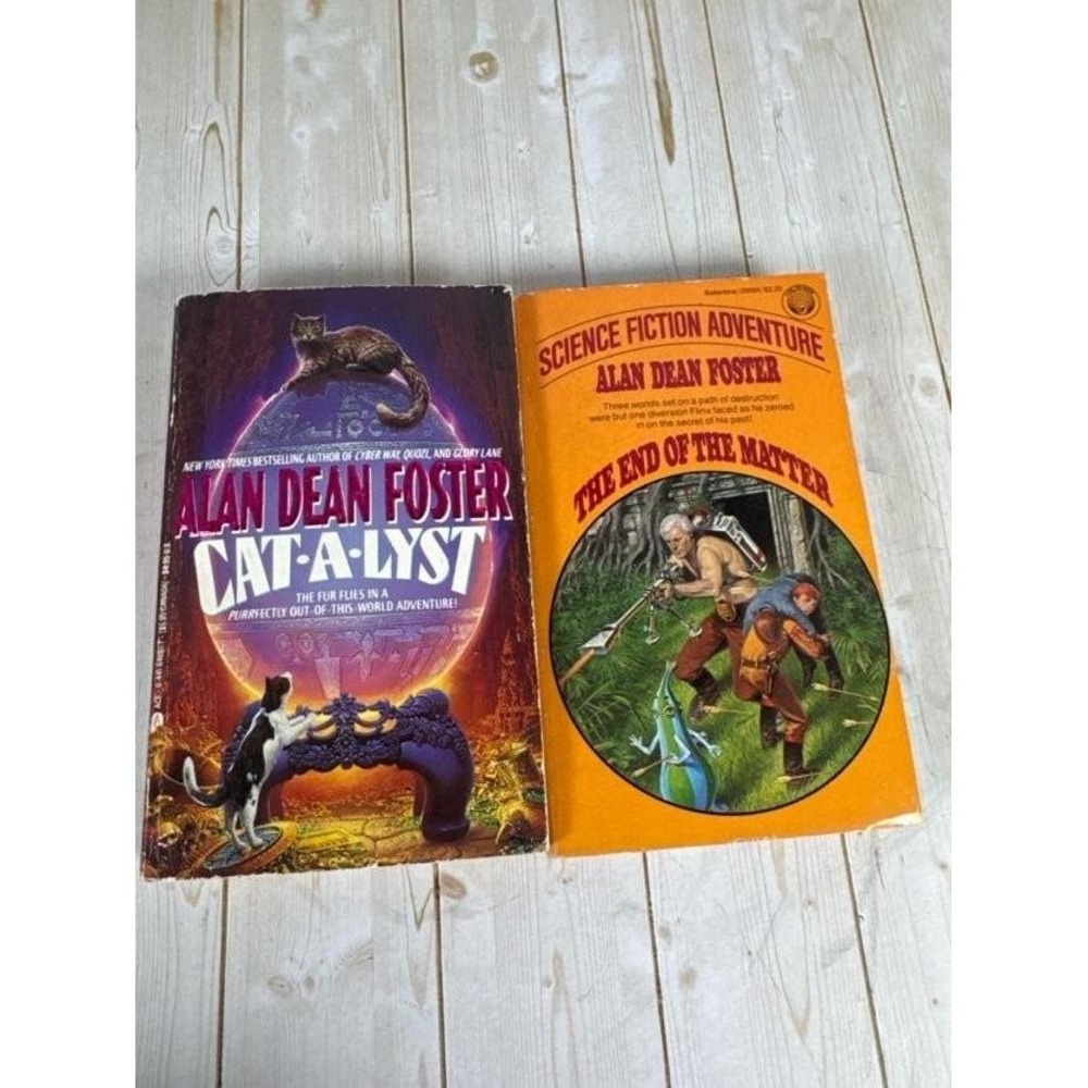 Alan Dean Foster Lot: Cat-A-Lyst 1991 & The End of the Matter 1983 Sci-Fi